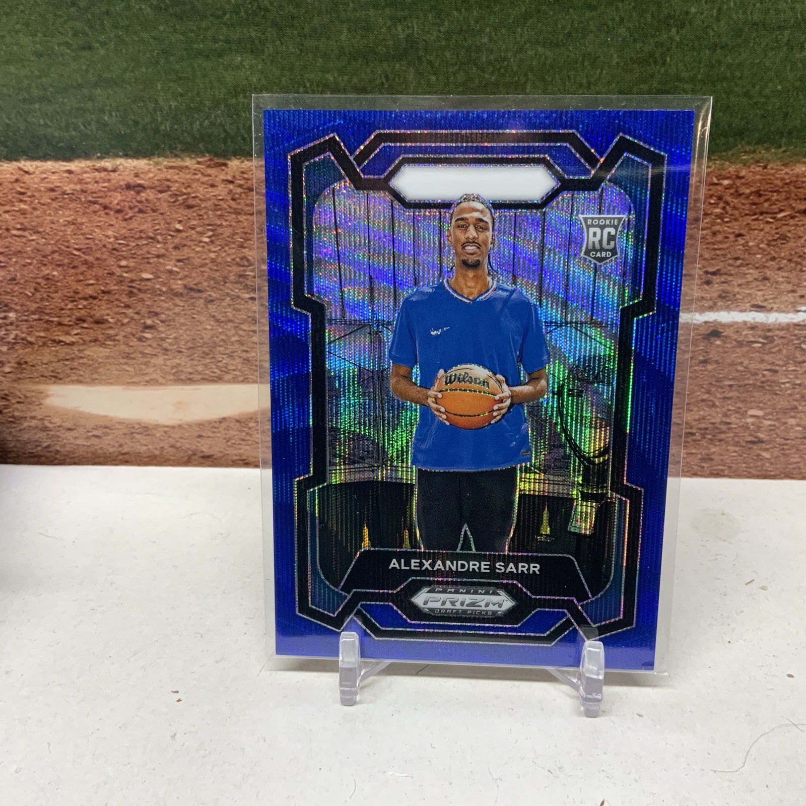 ALEXANDRE SARR 2024 PANINI PRIZM DRAFT RC / 249 BLUE WAVE PRIZM ROOKIE #52