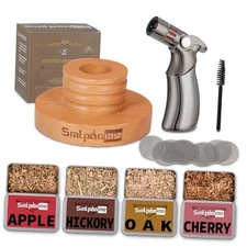 Whiskey Smoker Kit with Torch, Old Fashioned Cocktail Smoker Kit with Torch
