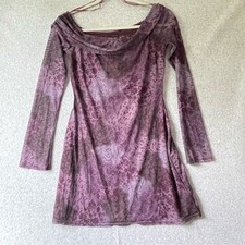 Urban Outfitters Whimsigoth, Y2k Purple Netting Sheer Dress sz. Medium #HH