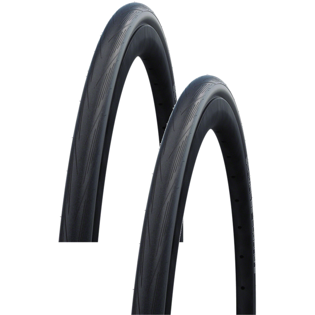 Pack of 2 Schwalbe Lugano II Tire 700 x 25 Clincher Folding Black KGuard