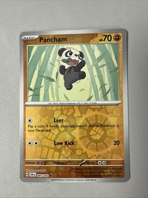 Pokemon TCG * SV Stellar Crown * 85/142 Pancham * REVERSE HOLO COMMON * FRESH PK