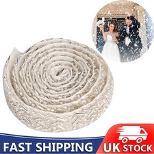 1 Yard White Wide Bugle Bead Sewing Piping Trim Tape Ribbon Sewing Decoration UK