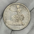 1876-CC $1 Trade Dollar T$1 Liberty Seated Silver CARSON CITY US Coin KEY DATE!