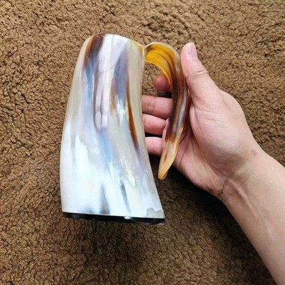 Medieval Drinking Horn Viking Mead European Historical Roleplay With Handle