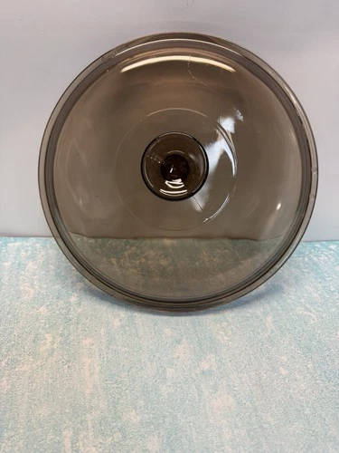 vintage corning ware visions amber pyrex 10” In Replacement Lid