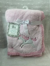 Cribmates UNICORN Soft Plush Baby Blanket Infant Girls Pink Lovey Security NEW
