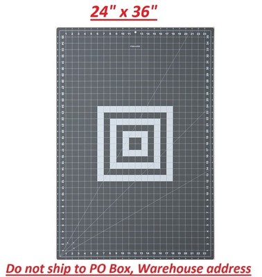 Fiskars 24'' x 36'' Self-Healing Double-Sided Cutting Mat, Gray and White