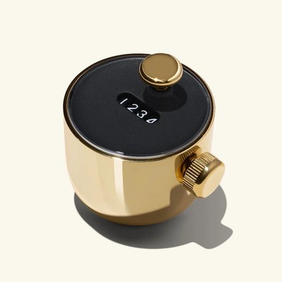 Neurobloom Co : Nudge Counter   Handmade Brass Tabletop Tally Counter for Habit