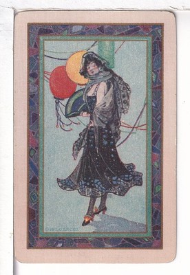 Single Vintage Playing Card U.S. Narrow Named ''Carnival CA-5-1 A