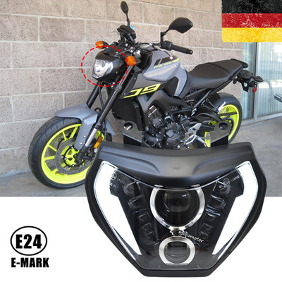 E24 Genehmigte LED Scheinwerfer Für Yamaha MT09 MT-09 FZ09 FZ-09 2014 2015 2016