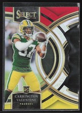 2023 Panini Select #118 Carrington Valentine Red and Yellow Prizms Die Cuts