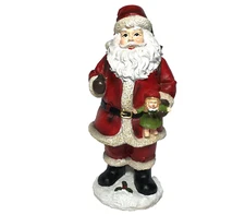2011 Rite Aid Home For Holidays Santa Figure with Doll + Sack 10.5" Tall Resin