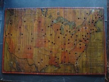 Complete 1884 Wooden Norris' Jigsaw Puzzle Map Of The United States Of America