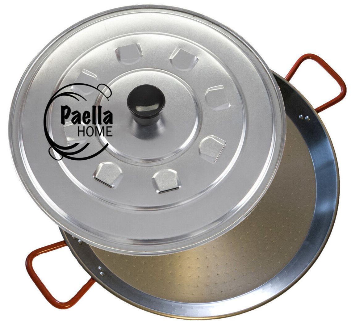 24cm - 80cm Profesional Español Original Paella Sartén + Tapa + Cuchara + Paella Regalo
