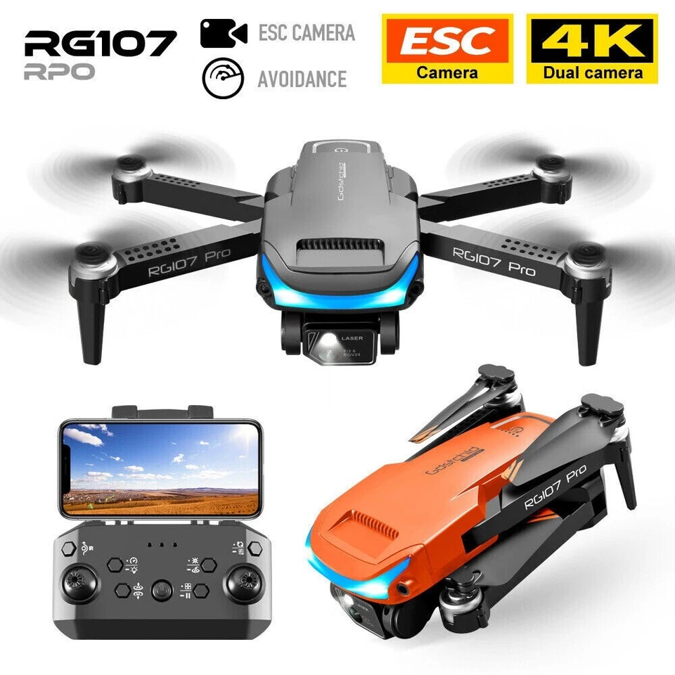 Quad Air Drone RC Drone 4K HD Dual ESC Camera WIFI FPV 360° Tumbling Quadcopter - Image 2 of 4