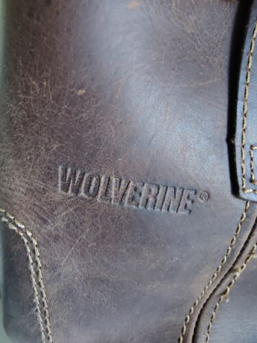 Stivali da lavoro Wolverine punta acciaio pelle marrone US uomo 8 pull on ASTM F2413-11 - Foto 3 di 13