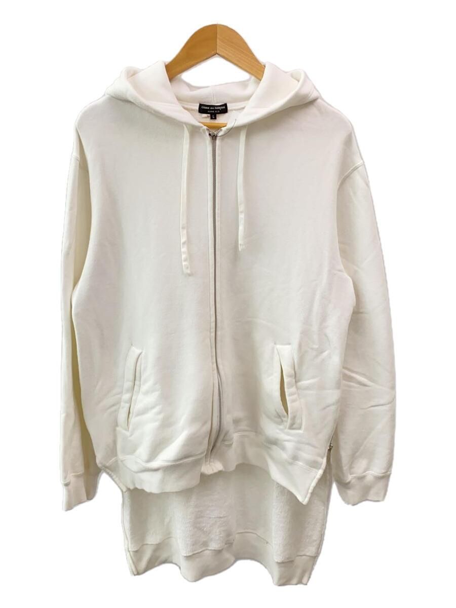 COMME DES GARCONS ZIP HOODIE 22SS SIDE PARKA L COTTON White