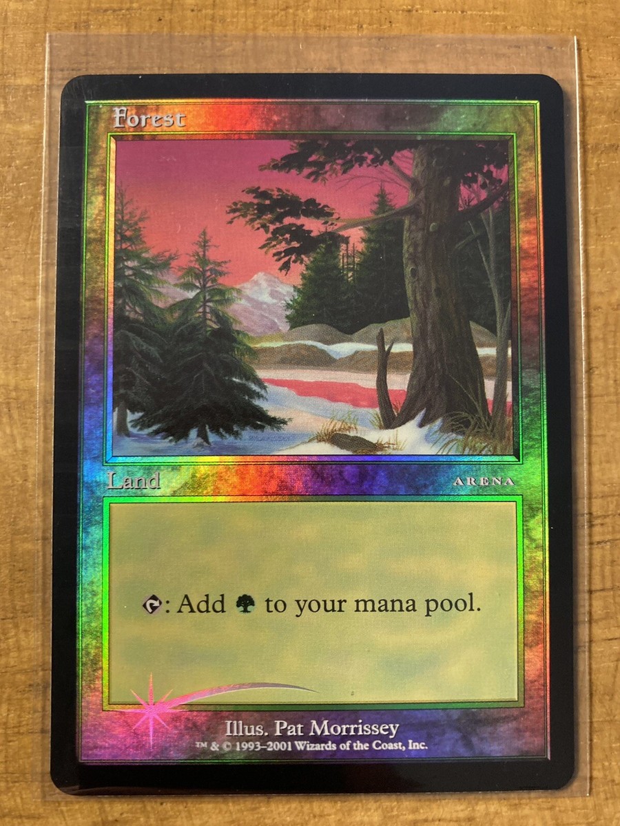 MTG✨Arena League PROMO 2001 FOREST FOIL (Ice Age)✨Arena