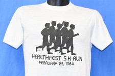 vtg 80s HEALTHFEST 5K RUN RACE FEBRUARY 25 1984 SOUVENIR PROMO 50/50 t-shirt S