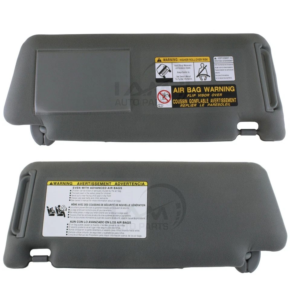 Par de parasol gris izquierdo derecho conductor pasajero conjunto para Toyota Tacoma 2005-2015 Foto 3 de 3