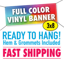 3' x 8' Custom Vinyl Banner 13oz Full Color - Free Design Included