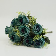 Artificial Silk Rose Flower Bouquet (NO.10) - 5 Colours Wedding  Decor
