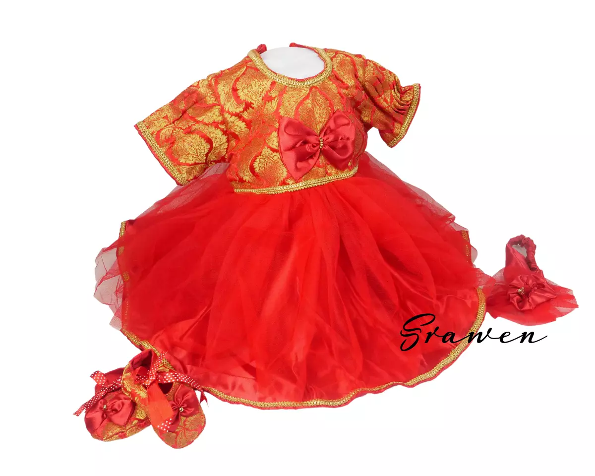 Baby girl on sale dress red color