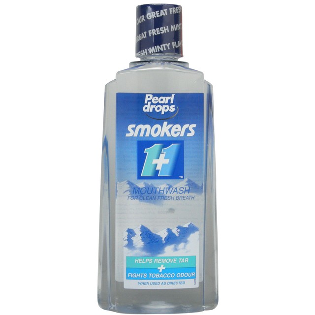 Pearl Drops Smokers Mouthwash Remove Tar Tobacco Odour 400ml for sale