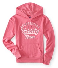 NWT AEROPOSTALE VARSITY TEAM WOMEN'S PULLOVER HOODIE, SIZE LARGE, PINK