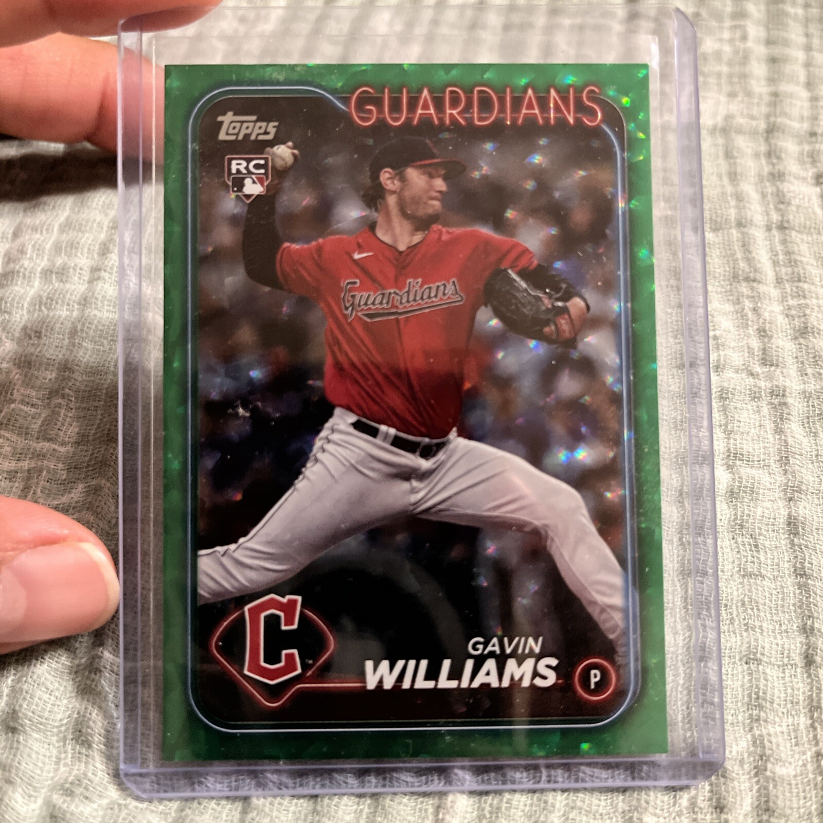 2024 Topps Green Foil #242 Gavin Williams RC Cleveland Guardians 416/499