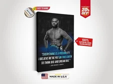 Jon Jones "Bones" Canvas Wall Art Motivational Printable Poster Gift for him