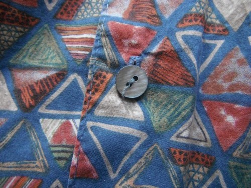 TRAVELSMITH Sz XLL Extra Large Long Large Mens Geometric Camp Shirt 100% Cotton - Picture 4 of 6