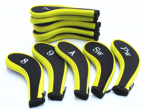 A99GOLF H08 Zippered Golf Iron Head Covers headcover 10pcs/set 3-9 Iron PW SW - Picture 7 of 32