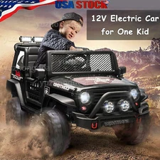 12V Electric Kids Ride On Jeep Car 2 Seater Vehicle Truck Toy w/ Remote Control