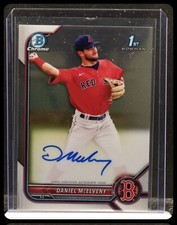 Daniel McElveny 2022 Bowman Chrome Prospect Autograph Boston Red Sox Auto Mint