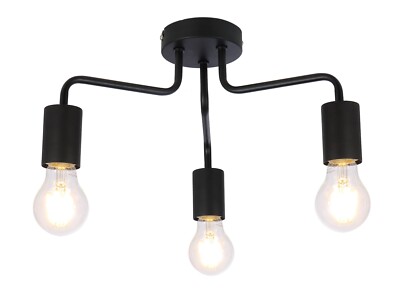 3 Wege Deckenleuchte Einbau Halb Unterputz Vintage Retro Dimmbar Küchenlampe