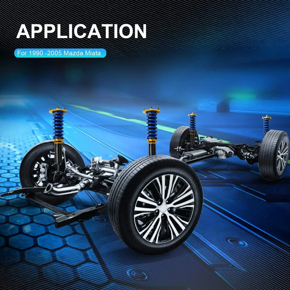4PCS Adjustable Height Full Coilovers For 1990-05 Miata 1996-98 Mazda NA NB MX5 - Image 4 of 4