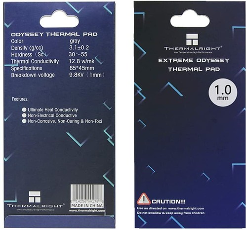 Thermalright / BCI Thermal Pad 12.8 W/mK, 85x45x 0.5, 1.0, 1.5, 2.0, 2.5. 3.0 - 第 20/24 張圖片
