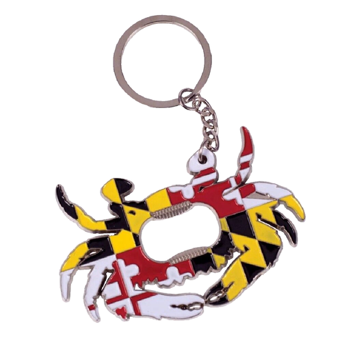Jamaica Flag Key Ring - Yellow Plastic Medallion, Printed Design, Fun Keychain Accessory - View #4