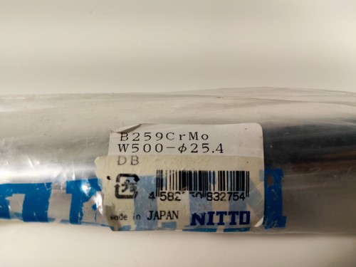 Nitto B259 Urban Riser Handlebar ChroMO 50cm 25.4 clamp made in Japan silver NOS - Picture 2 of 5