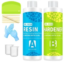 Clear Epoxy Resin Art Resin Kit 16 Ounce Crystal Jewelry Resin 2 Part Epoxy