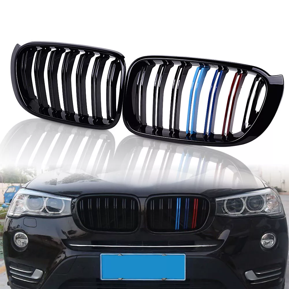 For BMW X3 14-17 X4 F25 F26 Accessories M Color Black Front Bumper Grille  Kidney