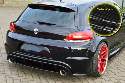 Heckeinsatz Heckdiffusor Spoiler Seite  ABS für VW Scirocco 3 R Carbon Optik