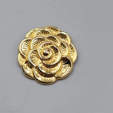 Vintage Scarf Clip Gold tone Flower Estate Jewelry 1.5"