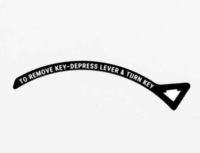 For Mopar A B E Body 71 72 73 74 TO REMOVE KEY Steering Column Label Decal