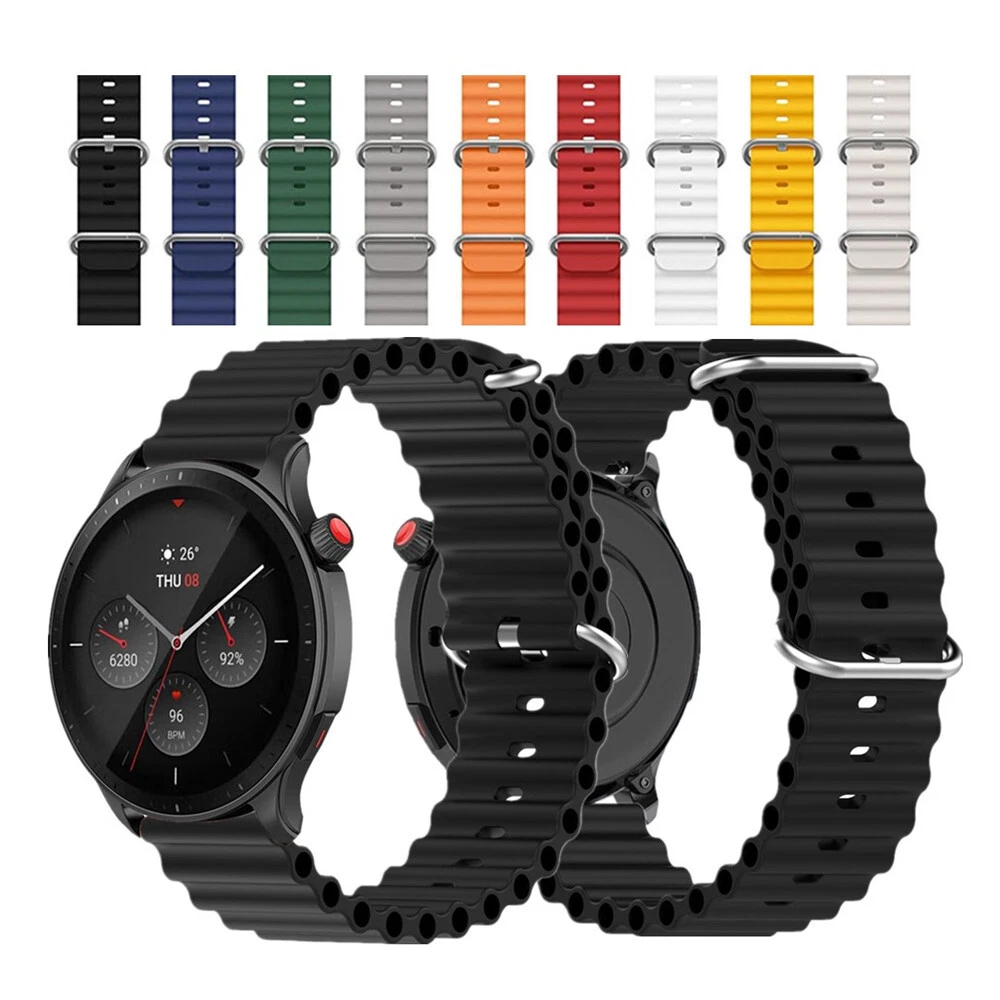 Ocean Silicone Sport Watch Band Strap For Amazfit GTR 4 3 3 Pro 2