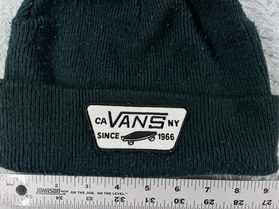 Vans Beanie Toque Adulto Talla Única Verde CA NY Desde 1966 Skate Skateboard Acrílico Foto 2 de 4
