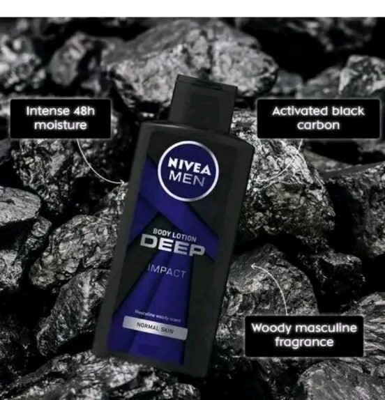NIVEA MEN DEEP IMPACT BODY LOTION WITH AN INTENSE WOODY & SPICY