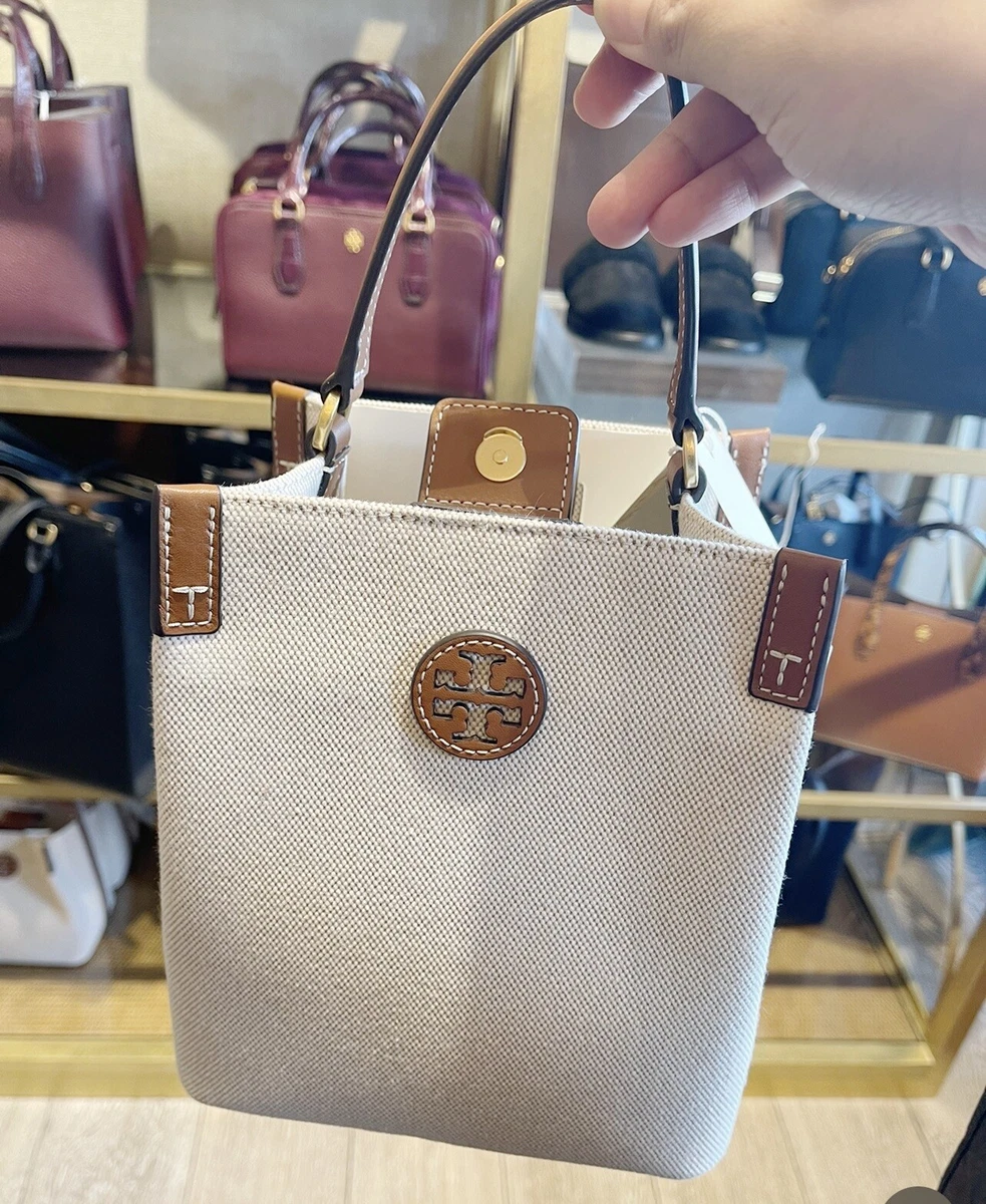 Tory Burch Blake Canvas Bucket Bag Crossbody