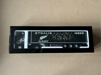 Eligor Iveco Stralis All Blacks Zugmaschine und Anhänger 1/43 - Händler Promo